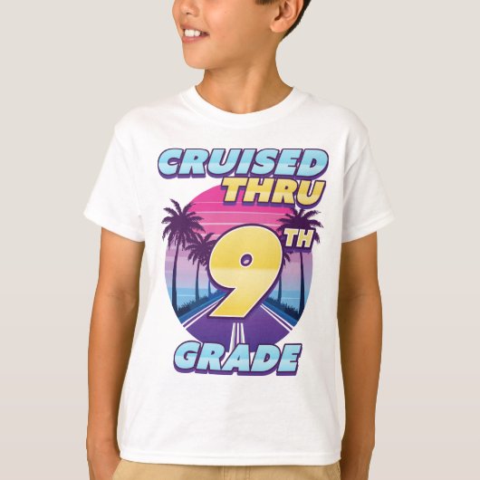 Cruised Thru 9e klas Afstuderen T-shirt (Voorkant)