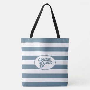 Cruiseholic grappige cruise met natuurlijke strepe tote bag
