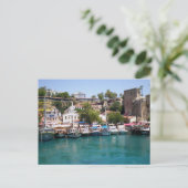 Cruisejachten nabij de haven van Antalya Briefkaart (Staand voorkant)