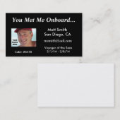 Cruisekaart Contactkaartje (Voorkant / Achterkant)