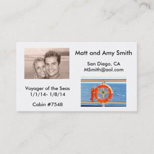 Cruisekaart Visitekaartje