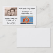 Cruisekaart Visitekaartje (Voorkant / Achterkant)