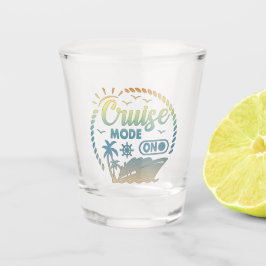 Cruisemodus op 2025 Cruiseschip Shot Glass Glas