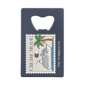 Cruisemodus op gepersonaliseerd creditkaart flessenopener (Voorkant)