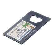 Cruisemodus op gepersonaliseerd creditkaart flessenopener (Voorkant Gekanteld)