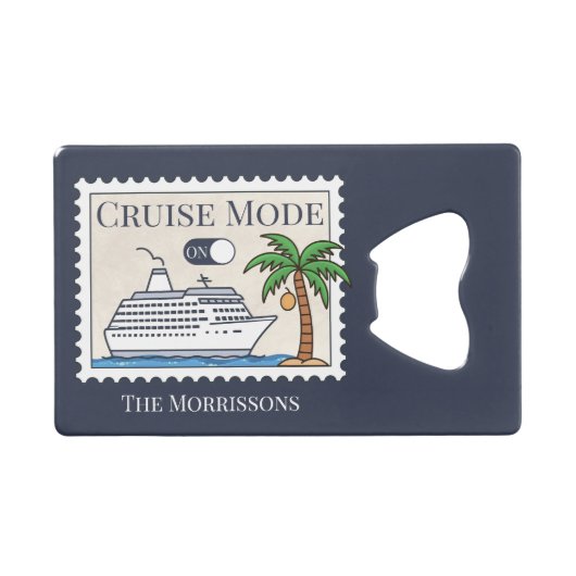 Cruisemodus op gepersonaliseerd creditkaart flessenopener (Voorkant (Horizontaal))