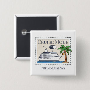 Cruisemodus op gepersonaliseerd vierkante button 5,1 cm
