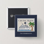 Cruisemodus op gepersonaliseerd vierkante button 5,1 cm (Voorkant /achterkant)