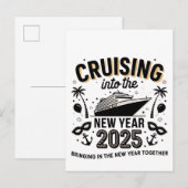 Cruisen 2025 samen herinneringen maken uitnodiging briefkaart (Voorkant / Achterkant)