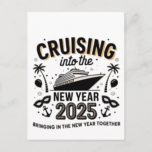 Cruisen 2025 samen herinneringen maken uitnodiging briefkaart (Voorkant)