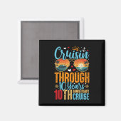 Cruisen door 10 jaar 10e trouwdag magneet (Voorkant / Achterkant)