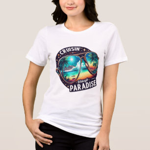 Cruisen door het paradijs: Tropical Escape Vibes 1 Tri-Blend Shirt