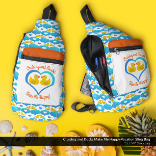 Cruisen en eenden maken me gelukkig-Vakantie Sling Bag