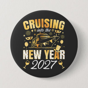 Cruisen het nieuwe jaar 2027 in Ronde Button 7,6 Cm