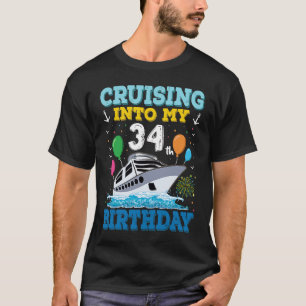 Cruisen in mijn 34ste verjaardag Party Cruise Squa T-shirt