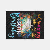 Cruisen in mijn 50ste verjaardag familie cruise 50 fleece deken (Voorkant (Horizontaal))