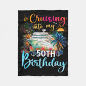 Cruisen in mijn 50ste verjaardag familie cruise 50 fleece deken (Voorkant)