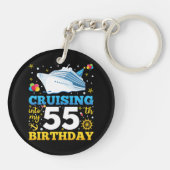 Cruisen in mijn 55 verjaardagsfeestje Acryl Sleutelhanger (Achterkant)