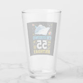 Cruisen in mijn 55 verjaardagsfeestje Drink Glas (Achterkant)
