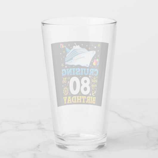 Cruisen in mijn 60 verjaardagsfeestje Drink Glas (Achterkant)