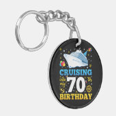 Cruisen in mijn 70 verjaardagsfeestje Acryl Sleutelhanger (Voorkant Links)