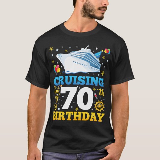 Cruisen in mijn 70 verjaardagsfeestjes Mannen T-shirt (Voorkant)