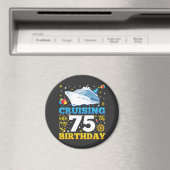 Cruisen in mijn 75 verjaardagsfeestje cirkel magneet (Insitu (Vaatwasser))