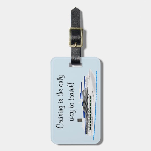 Cruisen is de enige manier om bagage te vervoeren bagagelabel (Voorkant verticaal)