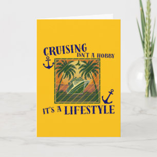 Cruisen is een levensstijl cruise vakantie thema kaart