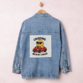 Cruisen met mijn kuikens - Grappige kippenjas Denim Jacket (Hangar)