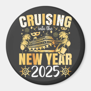 Cruisen naar de nieuwjaarscruise 2025 Circle Magneet