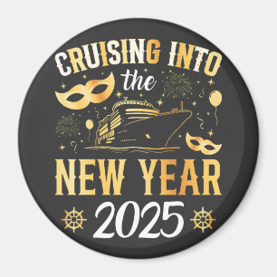 Cruisen naar de nieuwjaarscruise 2025 Circle Magneet