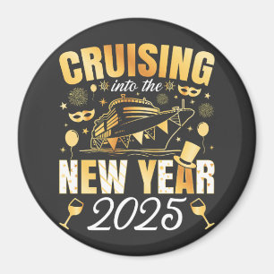 Cruisen naar de nieuwjaarscruise 2025 Circle Magneet