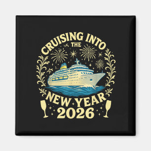 Cruisen naar het nieuwe jaar 2026 Happy New Year 2 Magneet