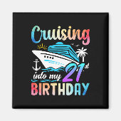 Cruisen naar mijn 21e verjaardag 21 jaar oude gebo magneet (Voorkant)
