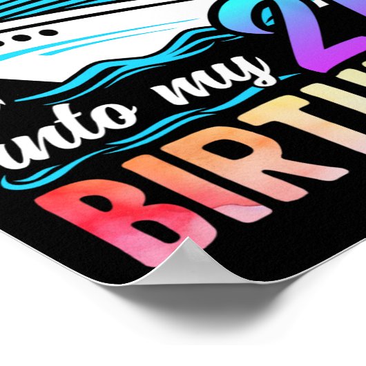 Cruisen naar mijn 21e verjaardag 21 jaar oude gebo poster (Hoek)