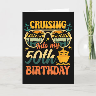 Cruisen naar mijn 50e verjaardag 50 jaar oud cruis kaart