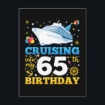 Cruisen naar mijn 65e verjaardagsfeest briefkaart<br><div class="desc">Cruisen naar mijn 65e verjaardagsfeest 65e verjaardag Funny design cadeau Standaard ansichtkaart Klassieke Collectie.</div>