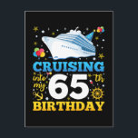 Cruisen naar mijn 65e verjaardagsfeest briefkaart<br><div class="desc">Cruisen naar mijn 65e verjaardagsfeest 65e verjaardag Funny design cadeau Standaard ansichtkaart Klassieke Collectie.</div>