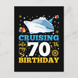Cruisen naar mijn 70 verjaardagsfeestje briefkaart