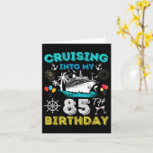 Cruisen naar mijn 85e verjaardag cruise 85 jaar ou kaart (Gele Bloem)