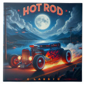 Cruisen onder het maanlicht in een klassieke hot r tegeltje (Voorkant)