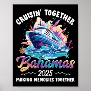 Cruisen samen Bahama's Vakantie Strand 2025 Memor Poster