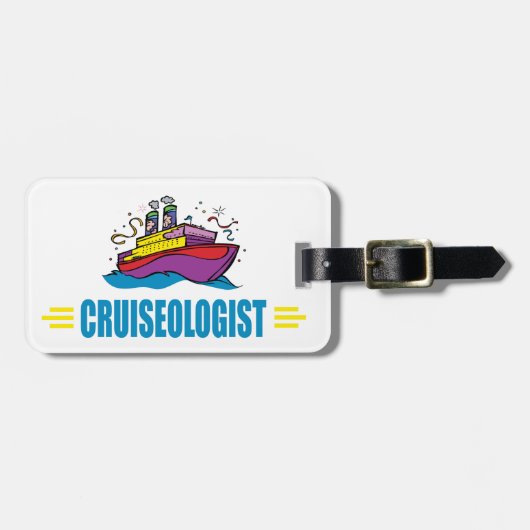 CRUISEOLOGIST - Funny Cruise Ship Vacking Bagagelabel (Voorkant horizontaal)
