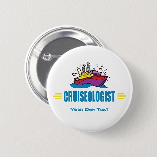 CRUISEOLOGIST - Funny Cruise Shivel Agency Ronde Button 5,7 Cm (Voorkant /achterkant)