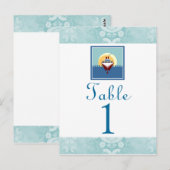 Cruisepartijthema Blauwe tabelkaart Briefkaart (Voorkant / Achterkant)