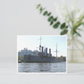 Cruiser Aurora. Postcard Briefkaart (Staand voorkant)