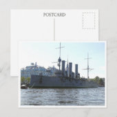 Cruiser Aurora. Postcard Briefkaart (Voorkant / Achterkant)