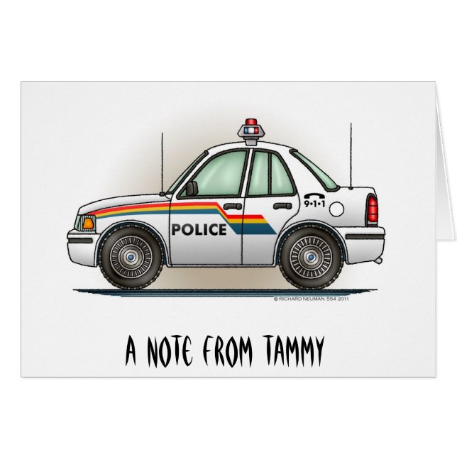 Cruiser-auto van politie (Voorkant Horizontaal)