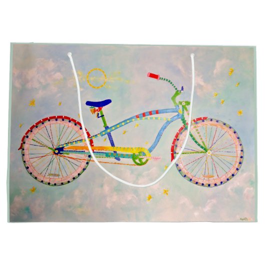 Cruiser Bike Gift Bag Groot Cadeauzakje (Achterkant)